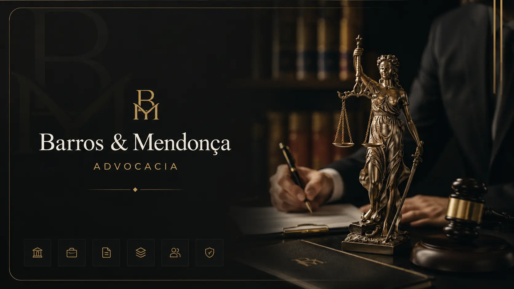 Homepage da Barros e Mendonça Advocacia